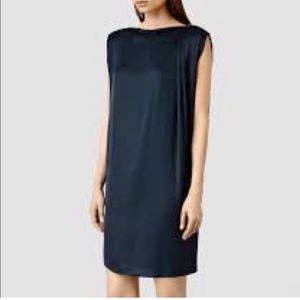 All Saints Draped Raven VI Asymmetrical Dress US 2